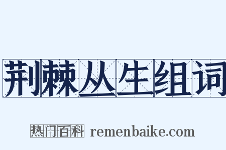 荆棘丛生组词是什么意思的图片
